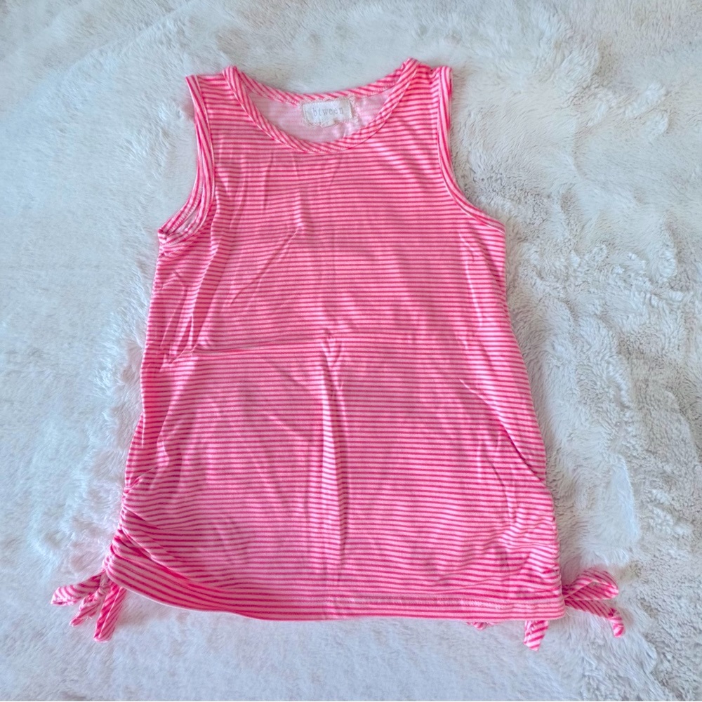 btween Coral Striped Top